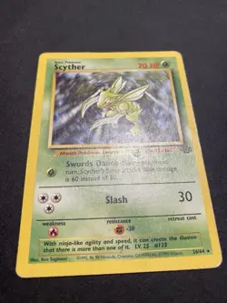 Scyther 26/64 - Non-Holo Rare - Jungle Unlimited - Pokemon Card TCG [DMG] - Image 5