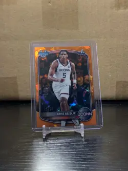 2025-26 Bowman Chrome Sapphire Tarris Reed Jr 1st Orange /25 UCONN - Image 1