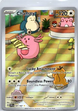 Chansey 187/167 Illustration Rare Twilight Masquerade Pokemon Near Mint - Image 1