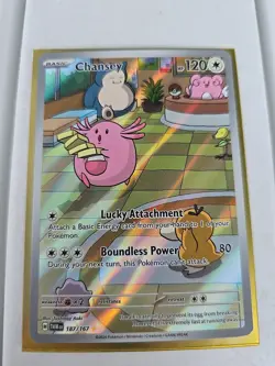 Chansey 187/167 Illustration Rare Twilight Masquerade Pokemon Near Mint - Image 1