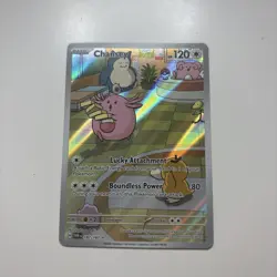 Pokemon TCG Twilight Masquerade Chansey Illustration Rare 187/167 - Near Mint - Image 1