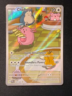 Pokemon TCG Chansey 187/167 Illustration Rare – Twilight Masquerade – Near Mint - Image 2