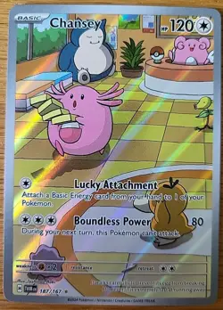 Pokemon TCG Twilight Masquerade Chansey Illustration Rare 187/167 - Near Mint - Image 1