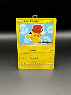 Ash's Pikachu SM113 Sun & Moon Pokemon The Movie Promo Pokemon TCG - Image 1