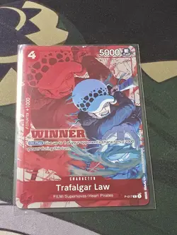 One Piece TCG, Trafalgar Law P-017 P (Winner Pack Vol 7 Alt Art), Near Mint - Image 1
