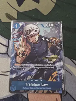 One Piece TCG Card Game Trafalgar Law ST03-008 Championship 2024 Stamp - Image 1