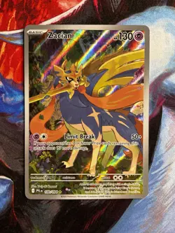 Zacian 100/094 Phantasmal Flames Illustration Rare Pokemon TCG - Image 1