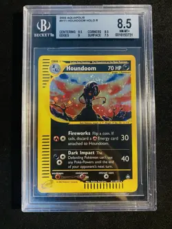Houndoom H11/H32 Holo ENG🇬🇧 Aquapolis Near Mint/Mint Pokemon Beckett BGS 8,5📩 - Image 1