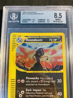 Houndoom H11/H32 Holo ENG🇬🇧 Aquapolis Near Mint/Mint Pokemon Beckett BGS 8,5📩 - Image 2