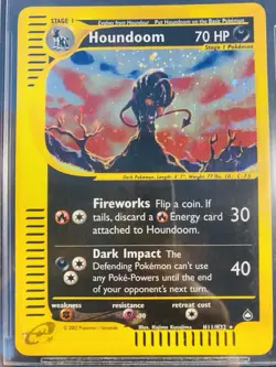 Houndoom H11/H32 Holo ENG🇬🇧 Aquapolis Near Mint/Mint Pokemon Beckett BGS 8,5📩 - Image 3