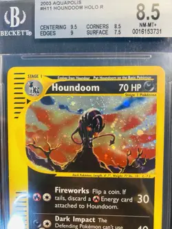 Houndoom H11/H32 Holo ENG🇬🇧 Aquapolis Near Mint/Mint Pokemon Beckett BGS 8,5📩 - Image 5
