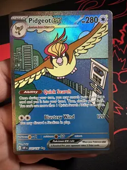 Pidgeot Ex 225/197 Pokemon TCG Card From Obsidian Flames Near Mint See Pics - Image 1