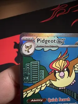 Pidgeot Ex 225/197 Pokemon TCG Card From Obsidian Flames Near Mint See Pics - Image 2