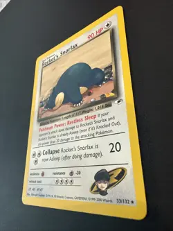 Pokemon Snorlax Rockets Card 33/132 Vintage WOTC Rare Gym Heroes - Image 3