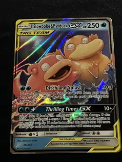 Pokemon TCG Slowpoke and Psyduck GX Tag Team Card 35/236 - Image 1