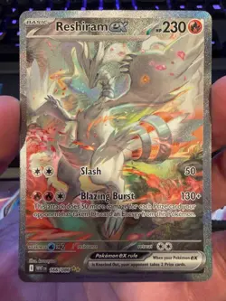 Pokemon Card Reshiram ex 166/086 SIR Scarlet Violet White Flare Pack Fresh / NM - Image 1