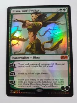 MTG Bling - Foil EDH Staple - Nissa, Worldwaker - Core Set M15 -B20 - Image 1