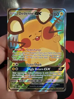 Dedenne GX 195a/214 Pokemon TCG Card Alternate Art Promo NM See Pics - Image 1