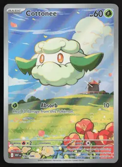 Cottonee 090/086 Illustration Rare White Flare Pokemon Near Mint - Image 1