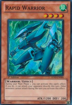 1X NM Rapid Warrior - 5DS3-EN004 - Super Rare 1st Edition yugioh - Image 1