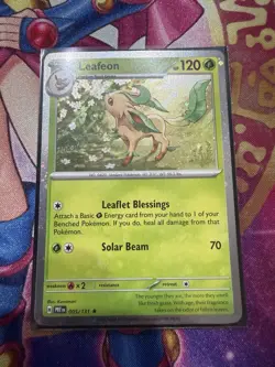 Leafeon Cosmos Holo 005/131 Prismatic Evolutions Promo Rare Pokemon TCG Card NM - Image 1