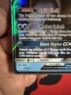 Blastoise GX 35/214 Pokemon TCG Card From Unbroken Bonds Near Mint See Pics - Image 5