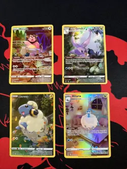 Lot Of 4 Pokemon TCG Cards Galarian Gallery See Pics, Miltank, Altaria, Mareep - Image 1