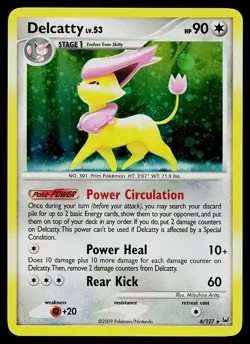 Pokemon Card - Delcatty Platinum 4/127 Holo Rare - Image 1