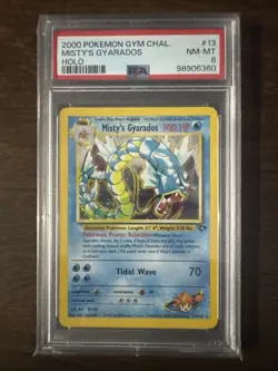 Pokemon 2000 Misty's Gyarados #13/132 Collectible Card PSA 8 - Image 1
