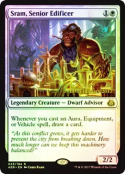 MTG Sram, Senior Edificer - Foil - Prerelease Promo, Prerelease & Release Promos - Image 1