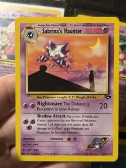 Sabrina’s Haunter 55/132 Set Gym Challenge Card Pokemon English Good Played - Image 1