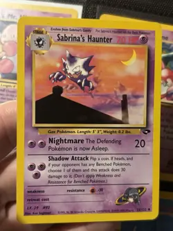 Sabrina’s Haunter 55/132 Set Gym Challenge Card Pokemon English Good Played - Image 2