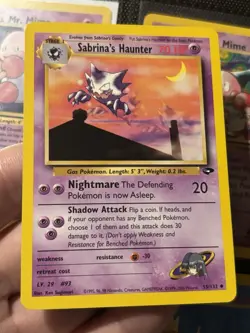 Sabrina’s Haunter 55/132 Set Gym Challenge Card Pokemon English Good Played - Image 3
