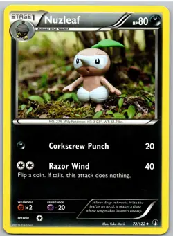 Nuzleaf 72/122 Uncommon BREAKpoint Pokemon - Image 1