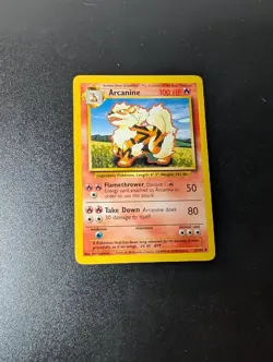 Arcanine 23/102 Uncommon Base Set Unlimited Pokemon Lightly Played - Image 1