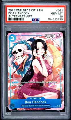 2025 ONE PIECE OP13-CARRYING ON HIS WILL ALTERNATE ART #051 BOA HANCOCK PSA 10 - Image 1