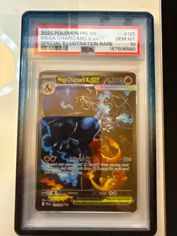 Mega Charizard x EX 125/094 Me02: Phantasmal Flames Holo PSA 10 with Guard Case - Image 1