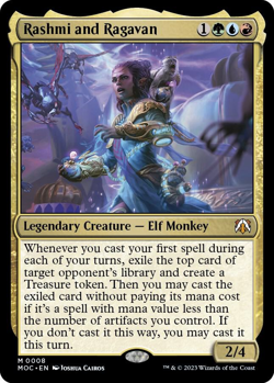 MTG Magic 1x Rashmi and Ragavan FOIL (M/NM) Commander March of the Machine - Image 1