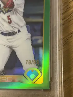 Eduardo Quintero 2025 Topps Pro Debut Chrome Green Refractor /99 PSA 10 POP 1 - Image 2