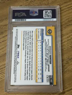 Eduardo Quintero 2025 Topps Pro Debut Chrome Green Refractor /99 PSA 10 POP 1 - Image 3