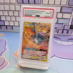 PSA 10 - Pokemon TCG Moltres & Zapdos & Articuno GX Hidden Fates Card 44/68 - Image 1