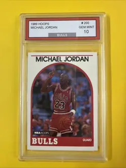 michael jordan. 1989/90 Nba Hoops Card #200 Graded 10 - Image 1