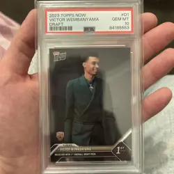 Victor Wembanyama 2023 Topps NOW D1 Draft Rookie RC PSA 10 GEM MT - Image 1