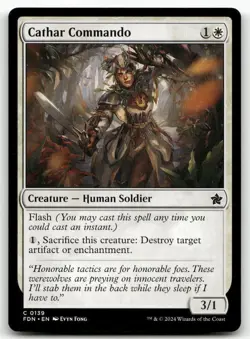 X4 Cathar Commando C Foundations 139 MTG NM PLAYSET - Image 1