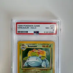 1999 POKEMON BASE SET UNLIMITED #15 VENUSAUR HOLO PSA 8 NM-MT - Image 2