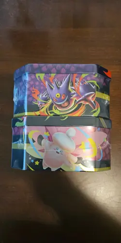 Pokemon TCG 2x Mega Moonlit Tin - Mega Gengar ex BRAND NEW FACTORY SEALED - Image 2