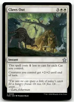 X4 Claws Out U Foundations 6 MTG NM PLAYSET - Image 1