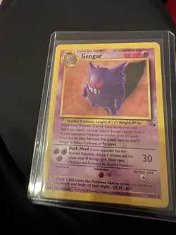 Pokemon TCG Gengar Fossil 20/62 Regular 1999-2000 Wizards Base Set Copyright... - Image 1