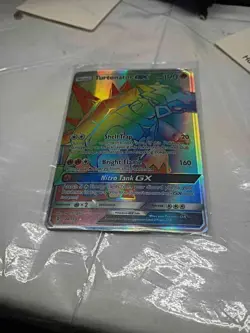 Pokemon Turtonator GX 148/145 Guardians Rising Secret Rainbow Full Art Holo TCG - Image 1