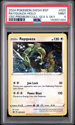 2024 POKEMON SWSH BLACK STAR PROMO #029 RAYQUAZA-HOLO PSA 9 - Image 1